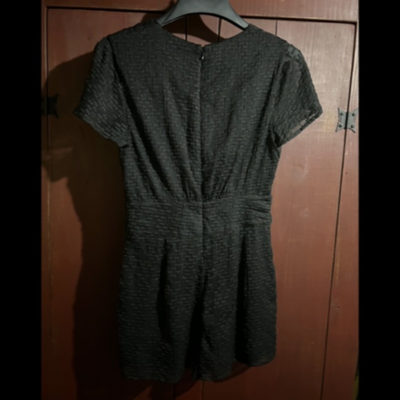 Lenon x Anthropologie Short Sleeve V-Neck Faux Wrap Romper Black Size S - NWT - Picture 9 of 16